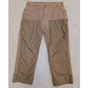 Carhartt Pant Mens 40x30 Brown B292 BRN Cordura Nylon Double Knee Canvas Work